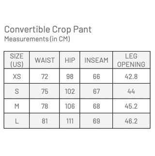 Convertible Crop Pant - Black