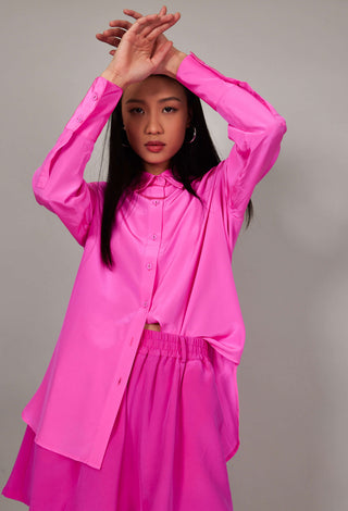 Pink Silk Shirt