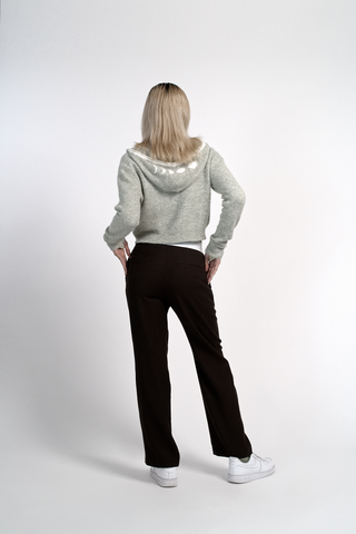 Wool elastic suit pants