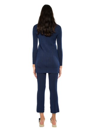 Nola Rib Knit Pants Navy Black Combo