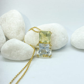 Sparkle Stargaze Asscher Necklace - Faved By Samanthi Jewellery