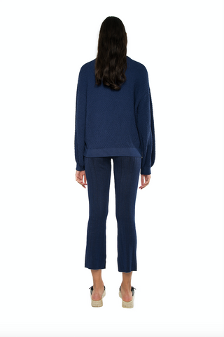 Zenni Collared knit Sweater Navy