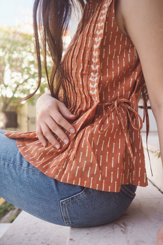 Lekha Top terracotta